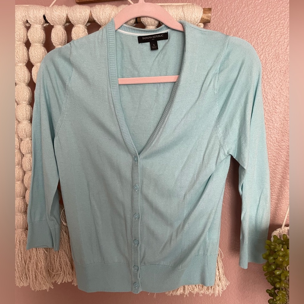 Banana Republic light blue cardigan
